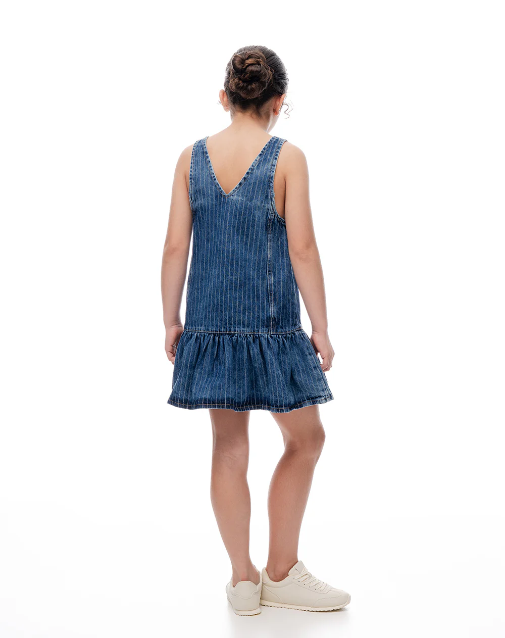 Vestido corto índigo medio niña - Image 2