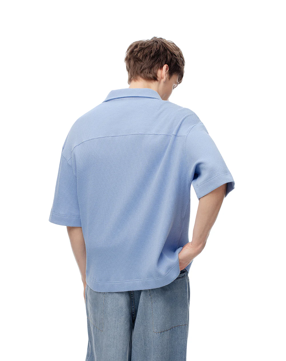 Polo oversize azul hombre - Image 2