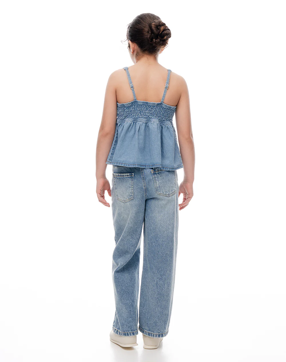 Blusa regular índigo medio niña - Image 2