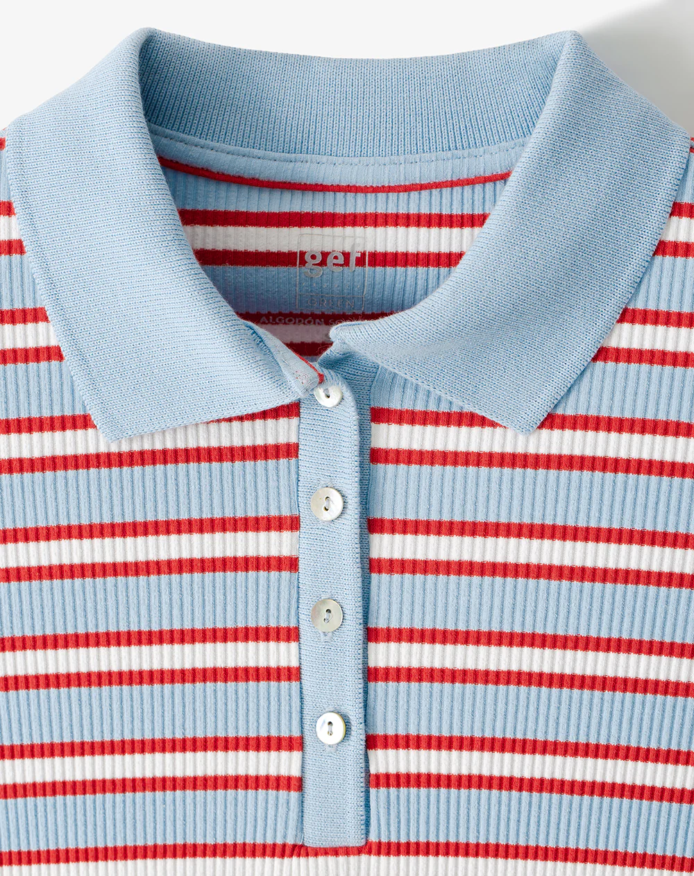 Polo slim tejido de punto rayas mujer - Image 6