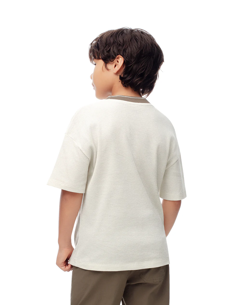 Camiseta regular algodón vainilla niño - Image 2