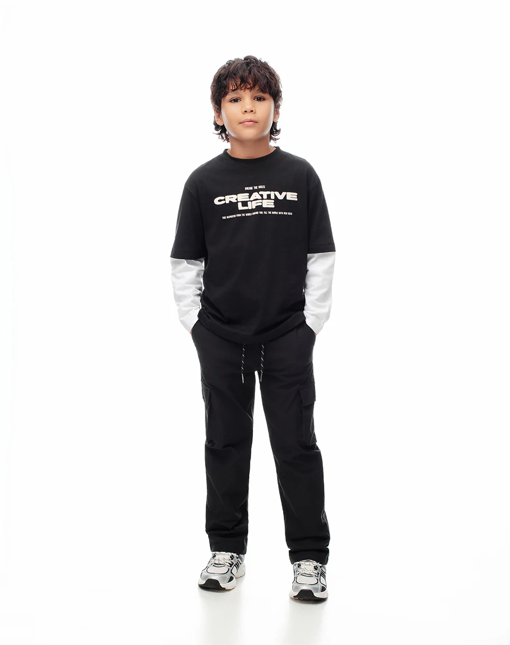 Camibuzo regular algodón estampado niño - Image 4