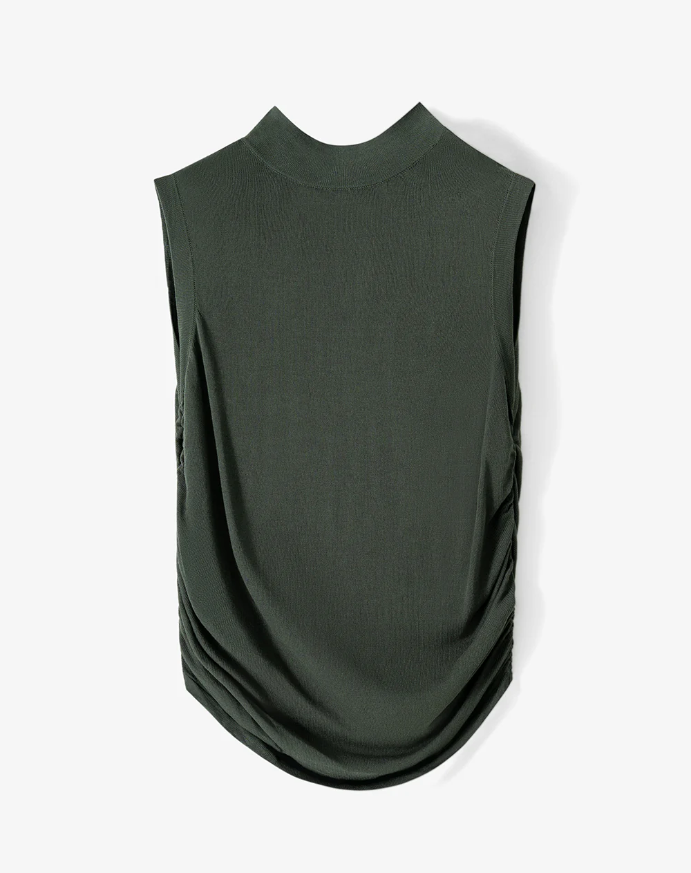 Blusa regular drapeada verde mujer - Image 7