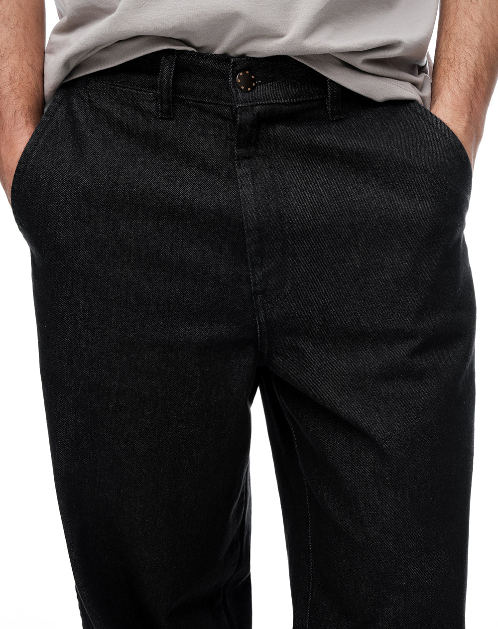 Jean regular tiro medio negro hombre - Image 5