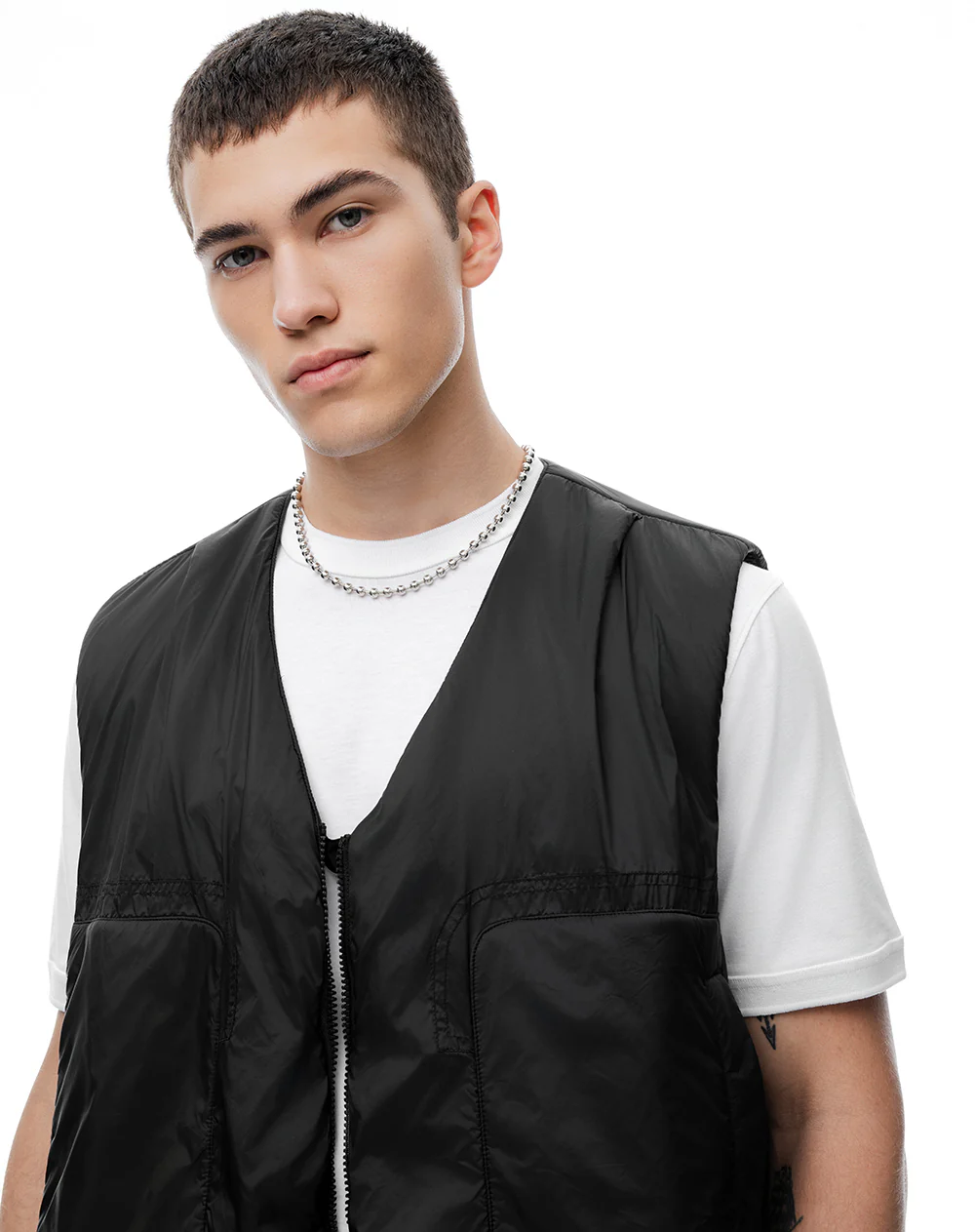 Chaleco parachute negro hombre - Image 3