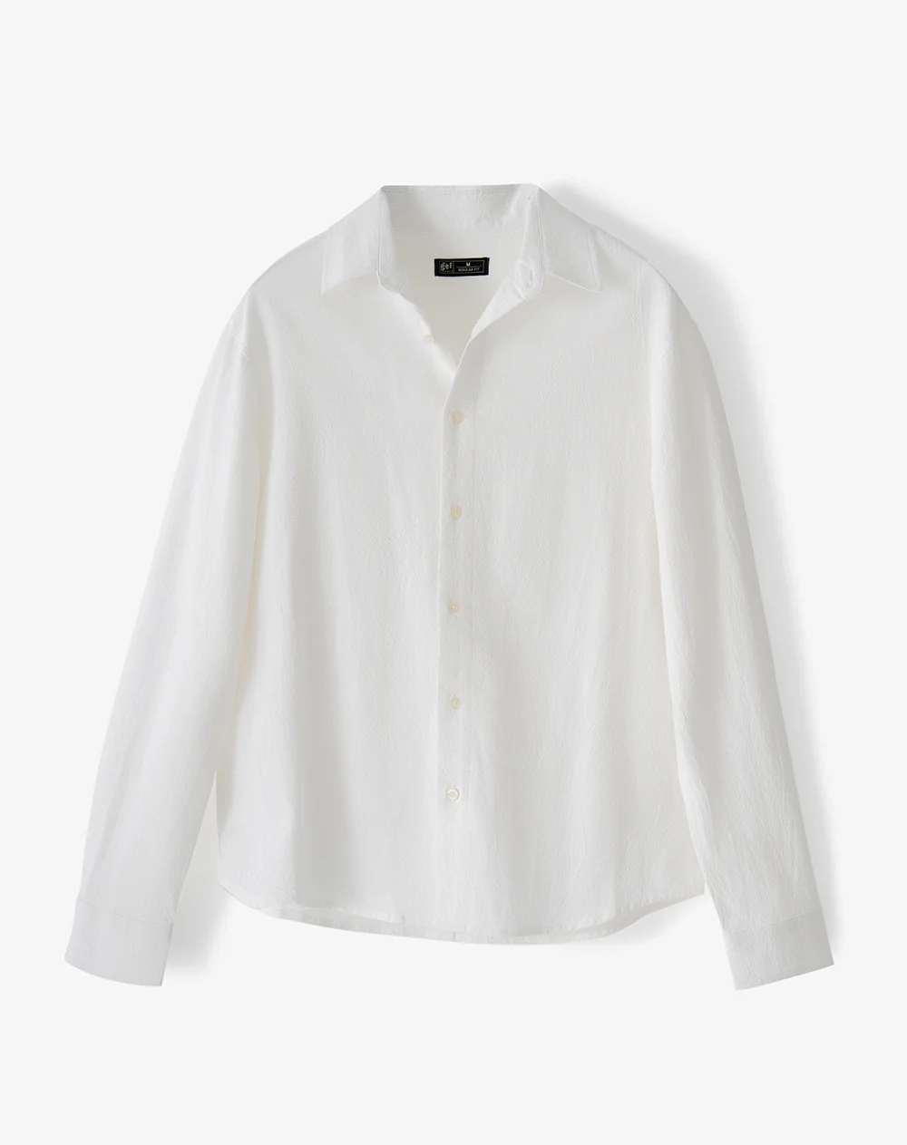 Camisa manga larga loose algodón blanca hombre - Image 6