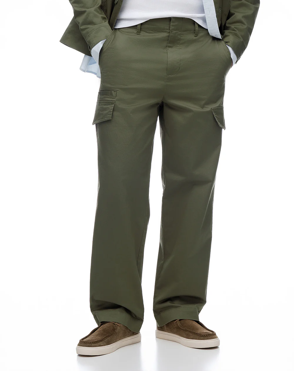 Pantalón cargo regular verde hombre - Image 5