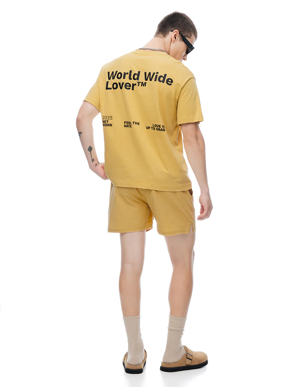 Pantaloneta de baño regular amarillo hombre - Image 2