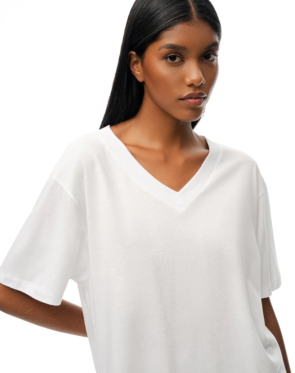 Camiseta relax blanca mujer - Image 3