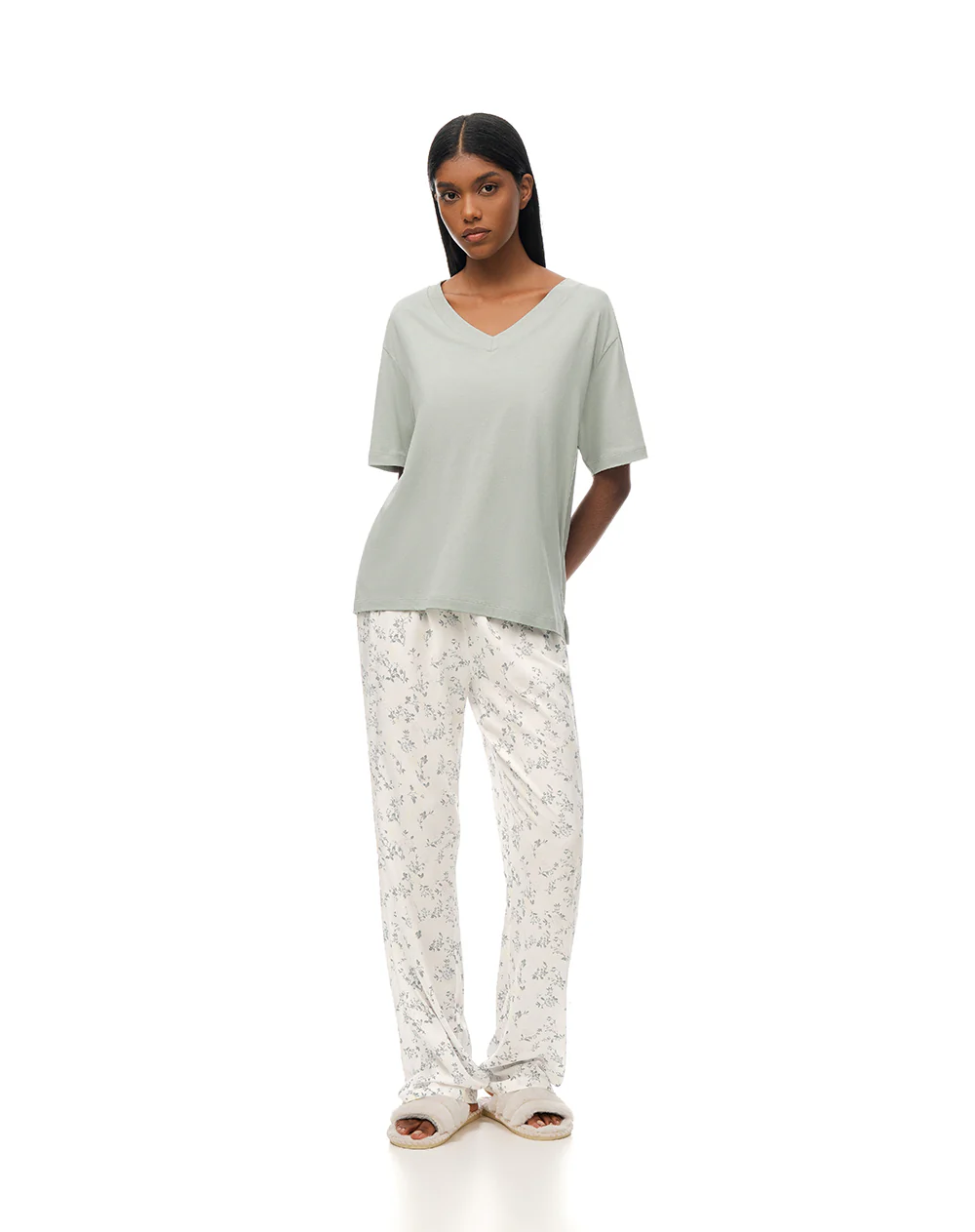 Camiseta relax verde mujer - Image 5