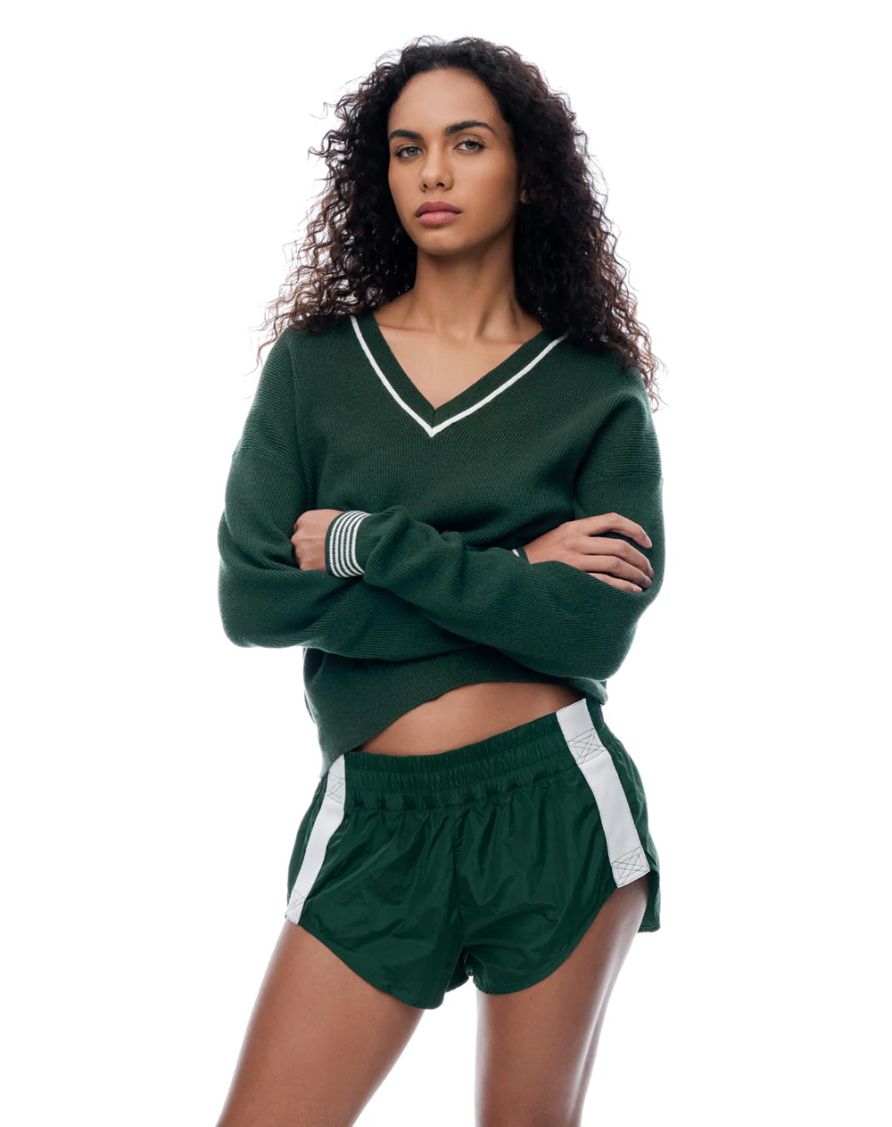 Short deportivo liviano verde mujer