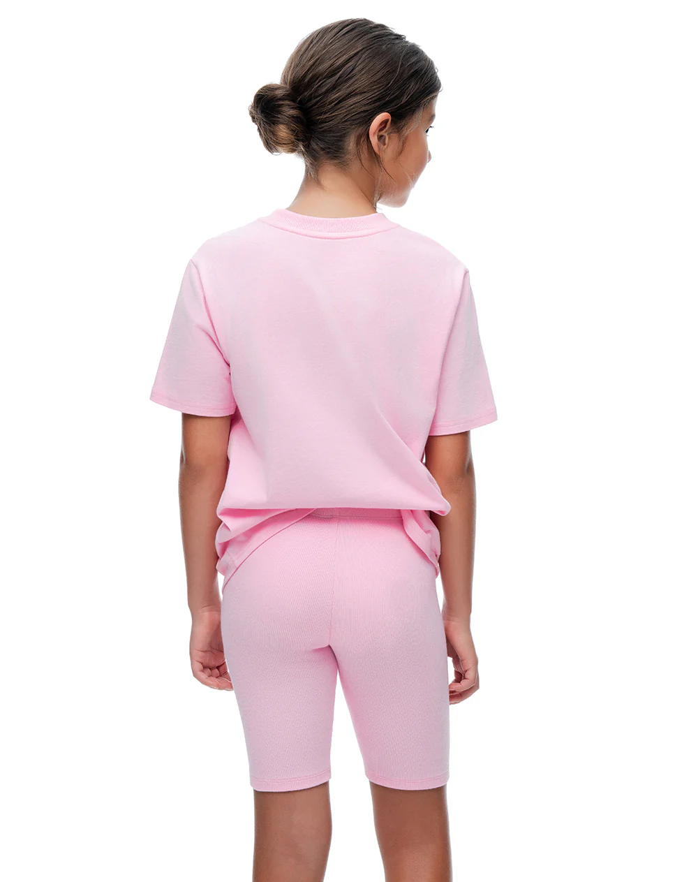 Camiseta + biker algodón rosado niña - Image 2
