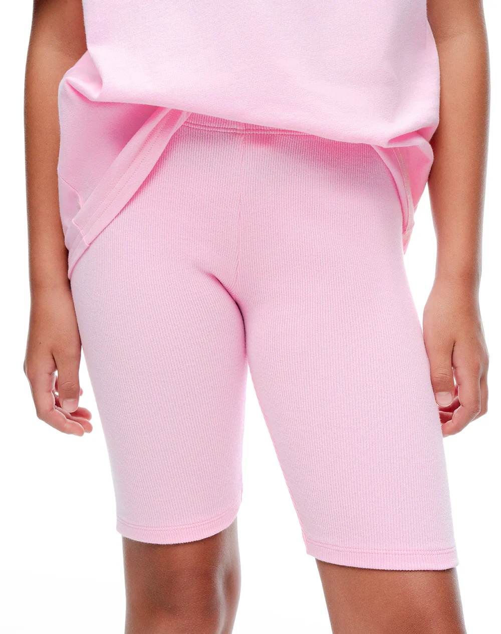 Camiseta + biker algodón rosado niña - Image 5