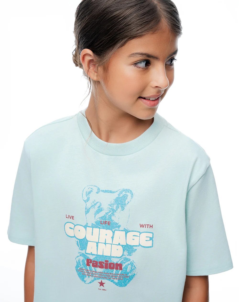 Camiseta + biker algodón azul niña - Image 3