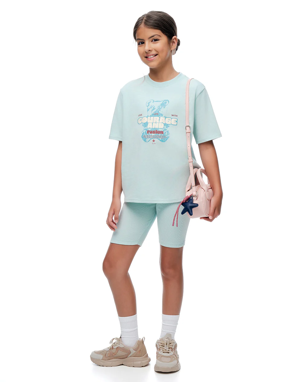 Camiseta + biker algodón azul niña - Image 6