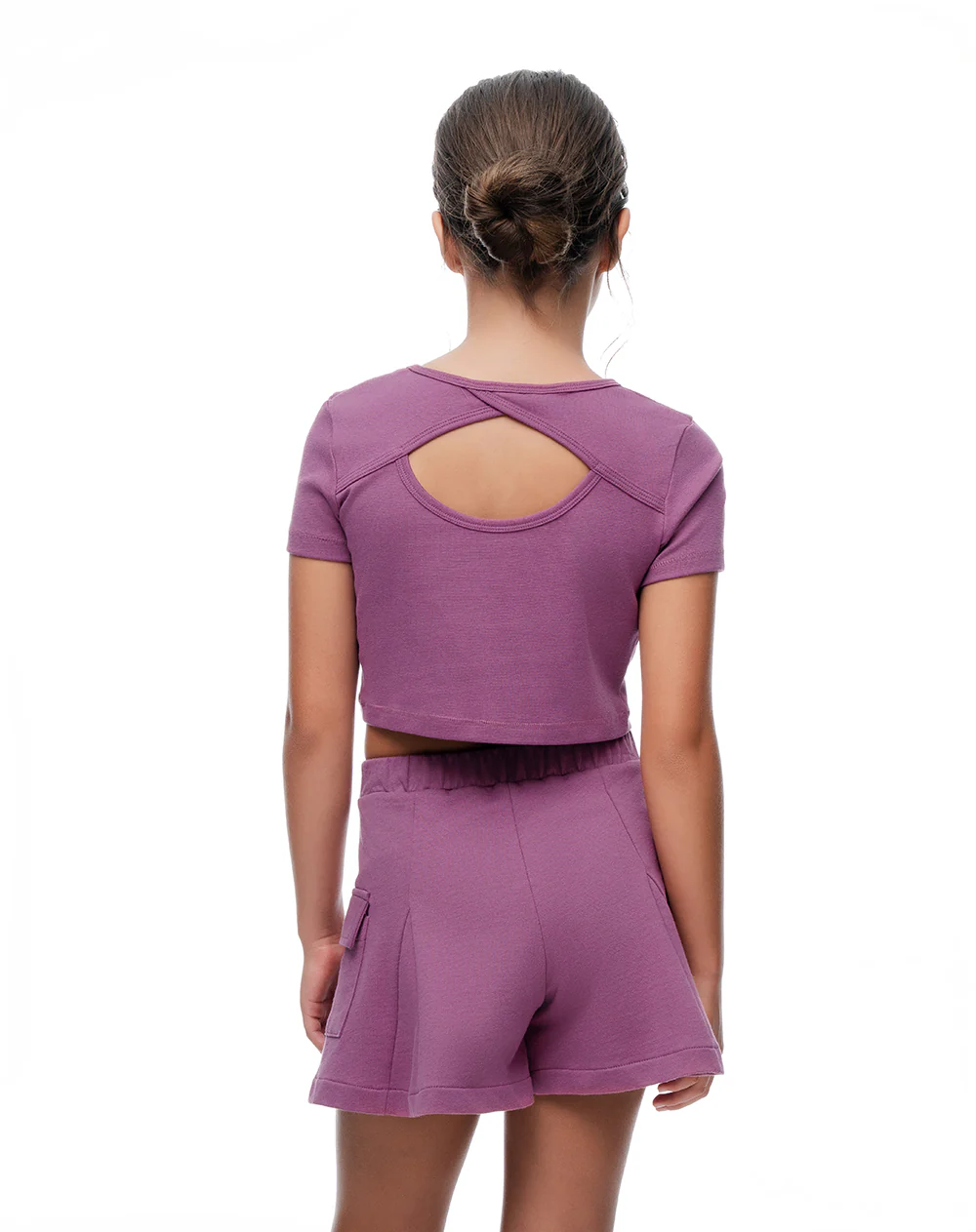 Short tiro alto morado niña - Image 2