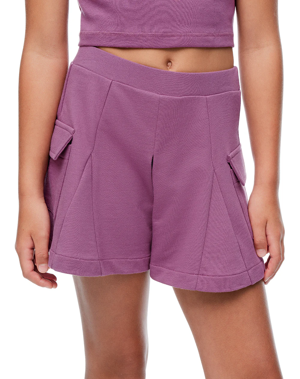 Short tiro alto morado niña - Image 3
