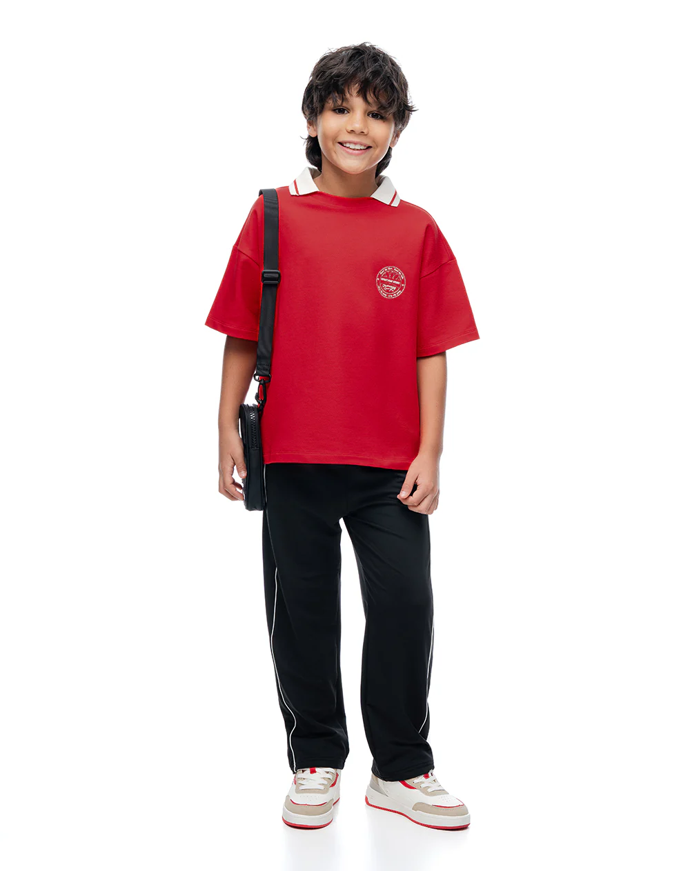 Camiseta regular manga corta roja niño - Image 4