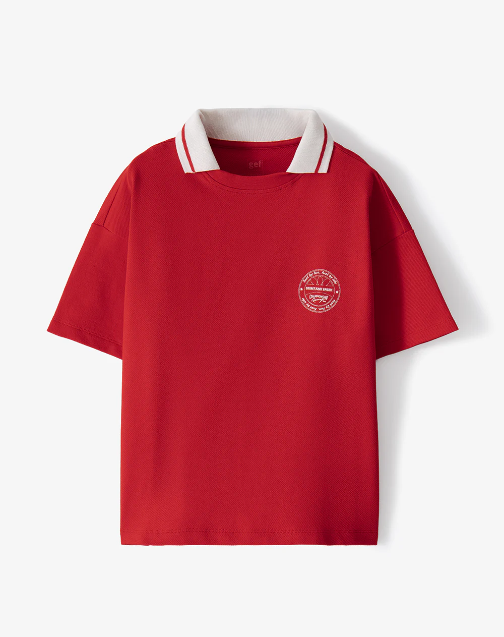 Camiseta regular manga corta roja niño - Image 5