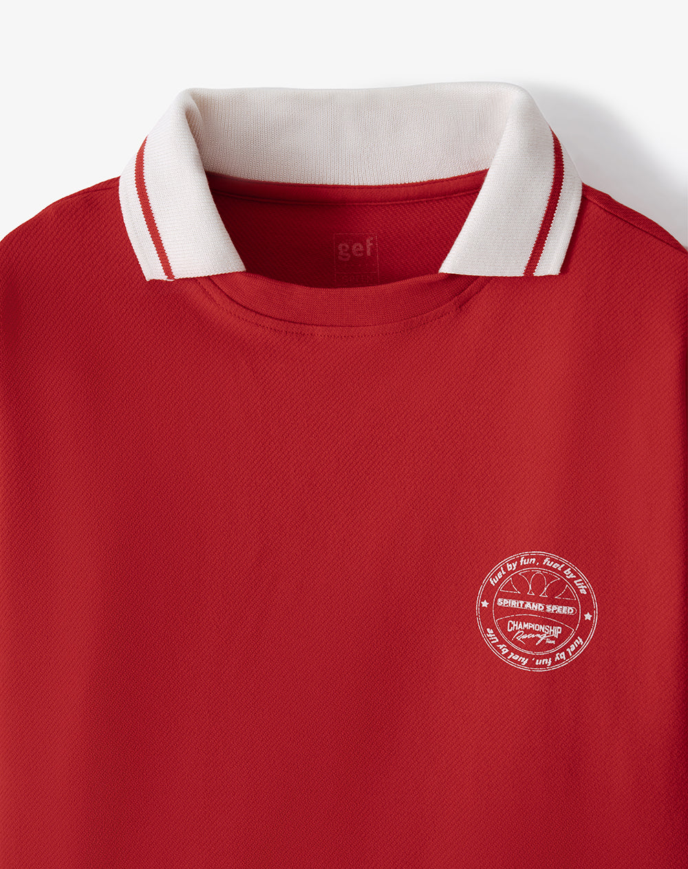 Camiseta regular manga corta roja niño - Image 6