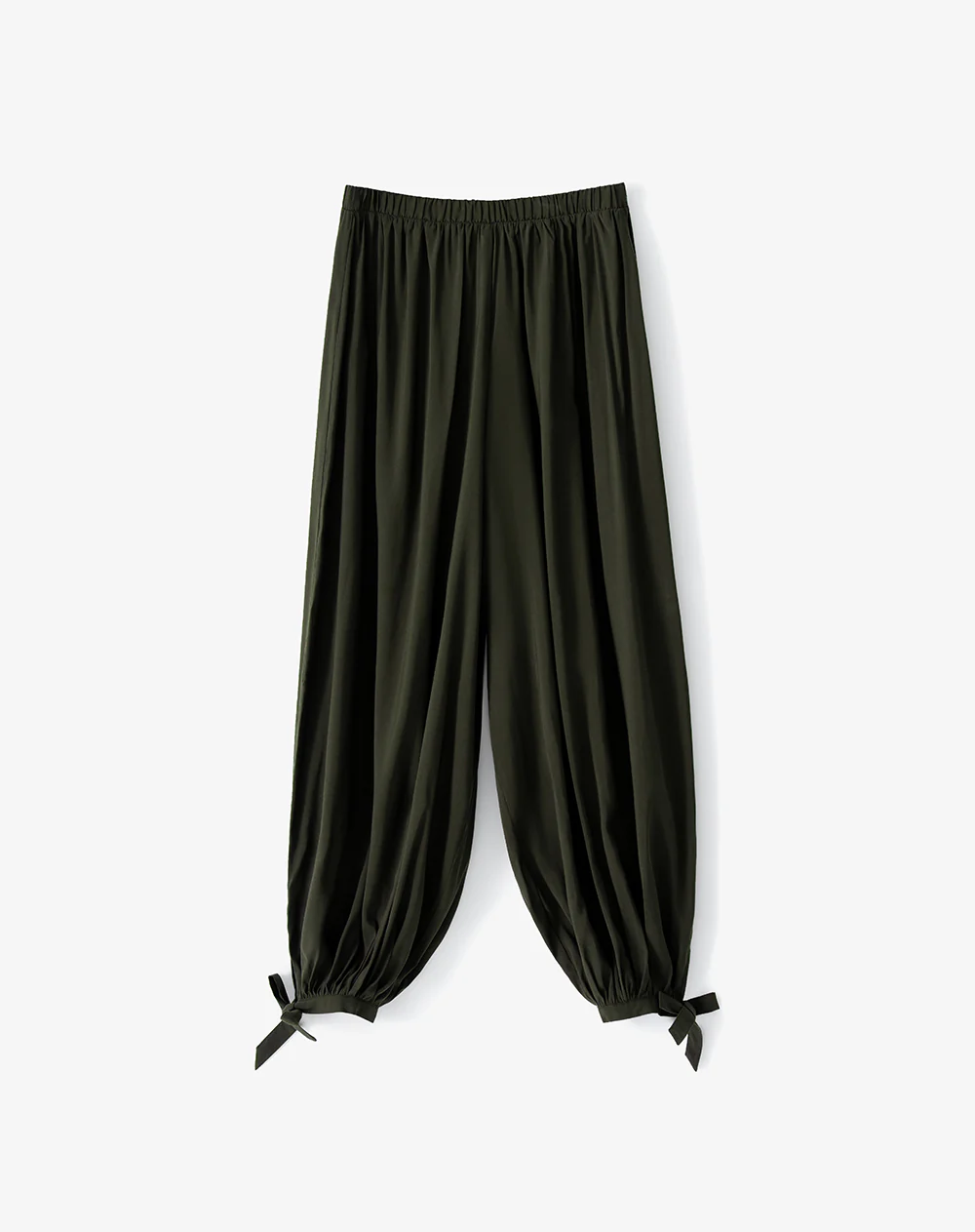 Pantalón balloon tiro medio verde mujer - Image 6