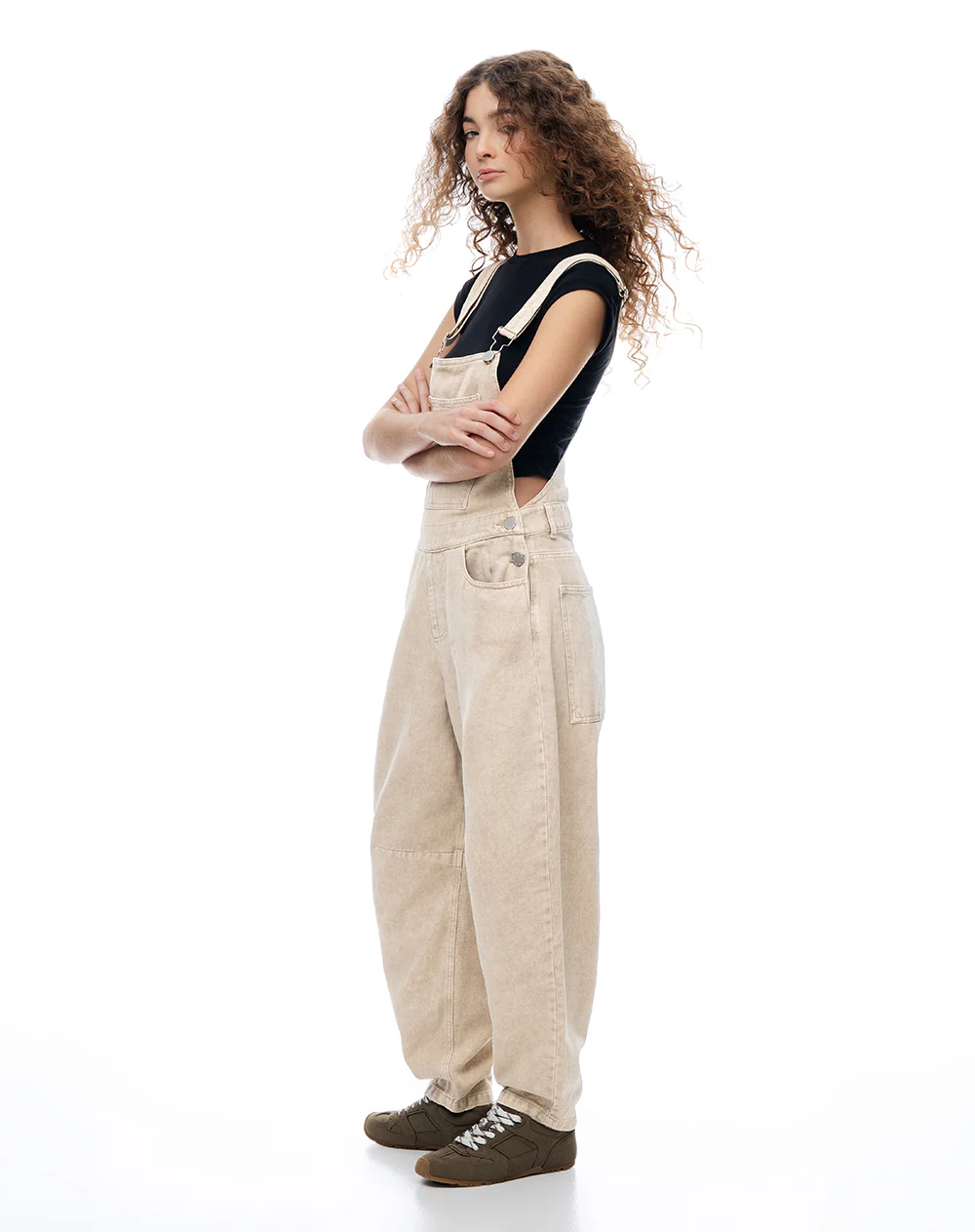 Overol largo denim habano mujer - Image 4