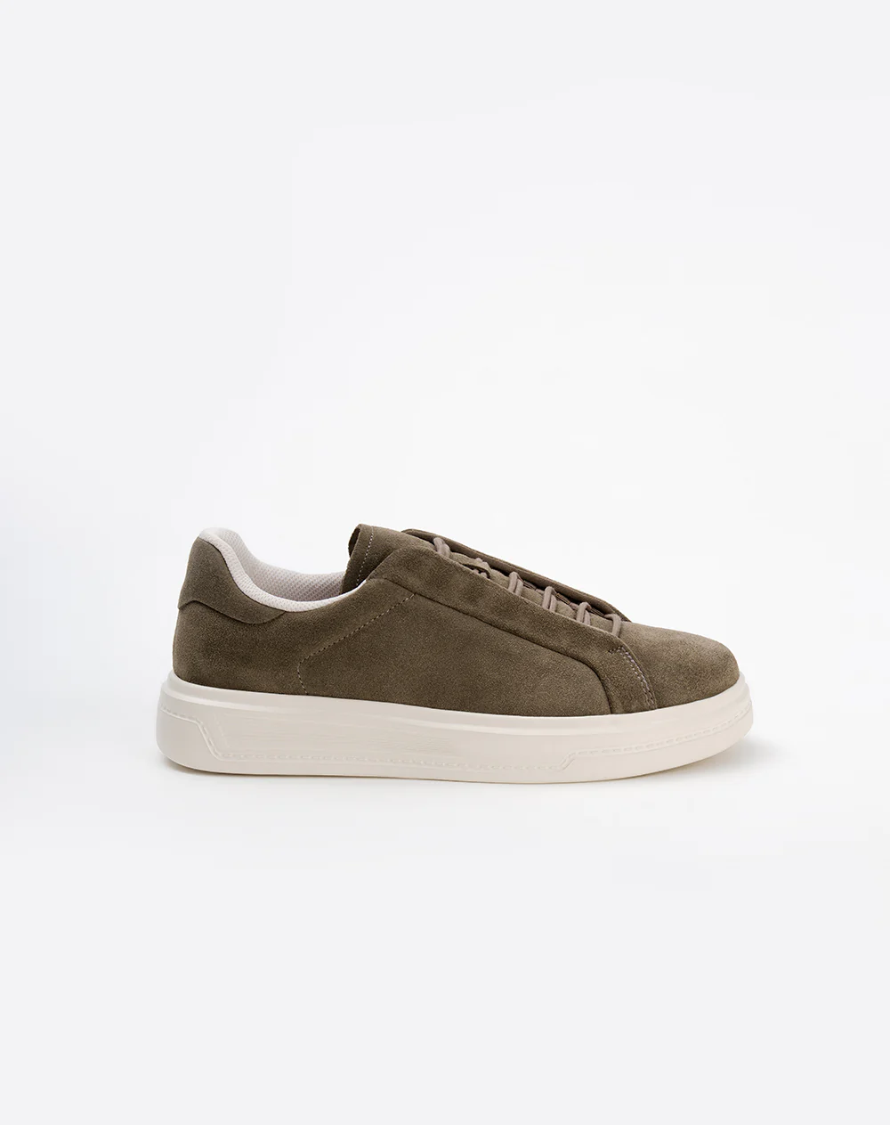 Tenis casuales tipo gamuza gris hombre - Image 2