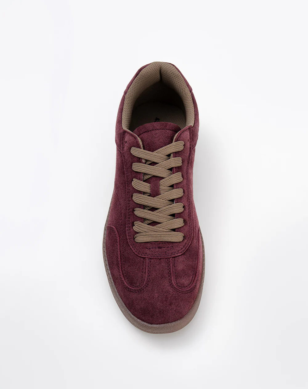 Tenis casuales tipo gamuza vinotinto hombre - Image 4