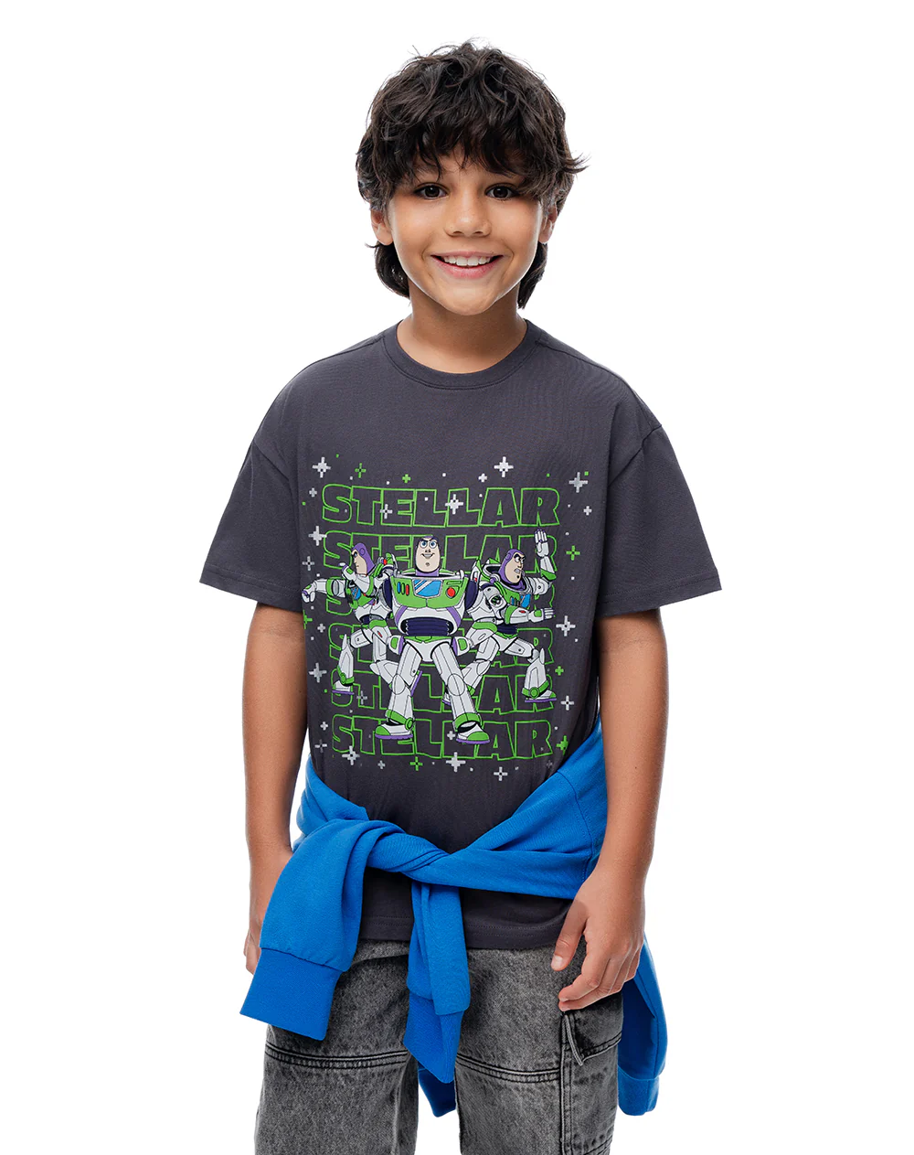 Camiseta regular Toy Story 5 gris niño