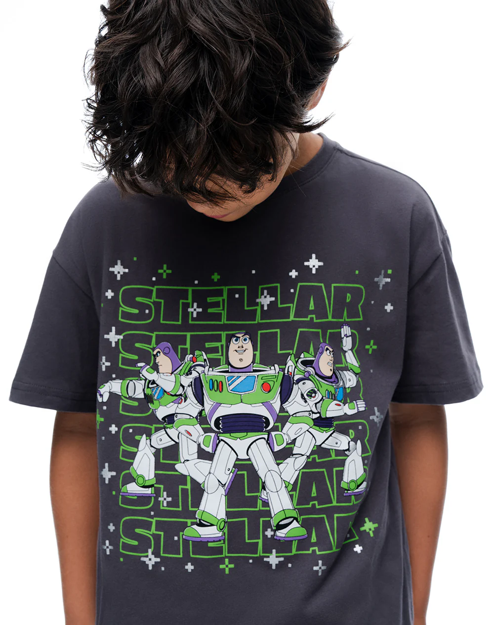 Camiseta regular Toy Story 5 gris niño - Image 3