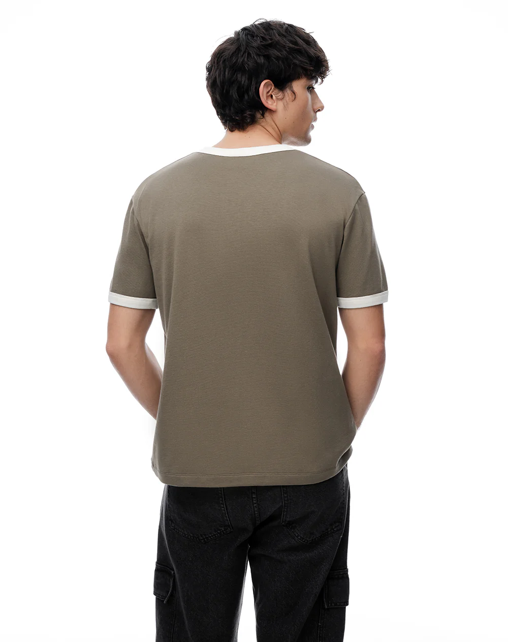 Camiseta regular café hombre - Image 2