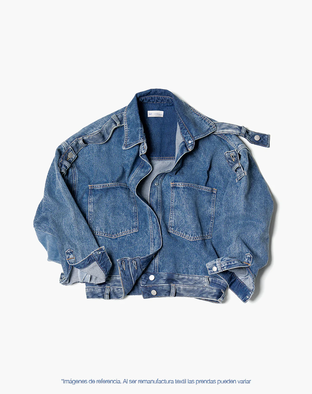 Chaqueta denim overshirt remanufacturada Gef x Alejandro Crocker mujer - Image 10