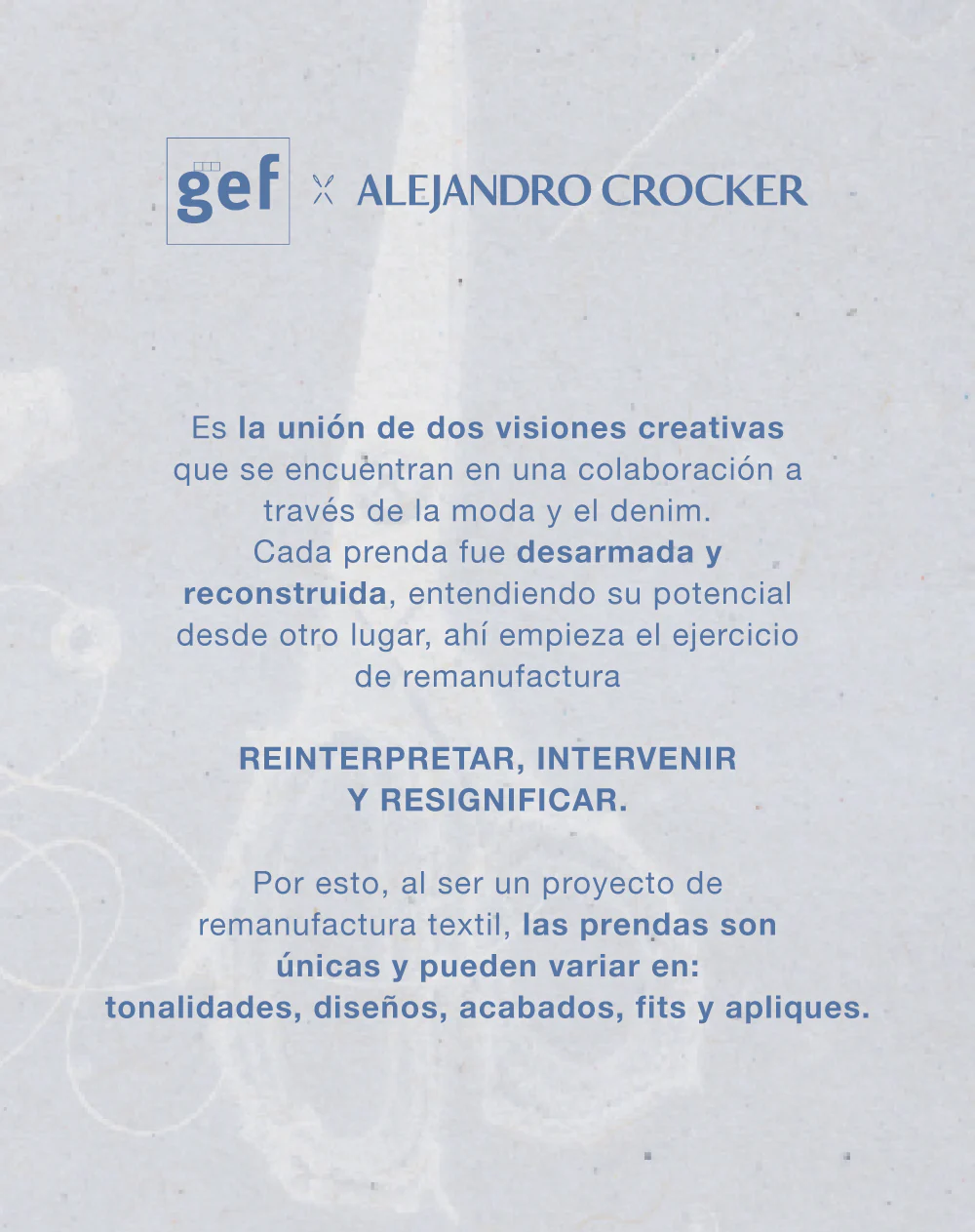 Chaqueta denim overshirt remanufacturada Gef x Alejandro Crocker mujer - Image 3
