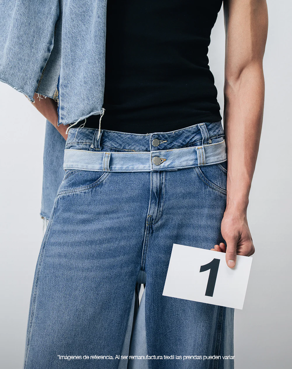 Jean wide leg remanufacturado Gef x Alejandro Crocker mujer - Image 2