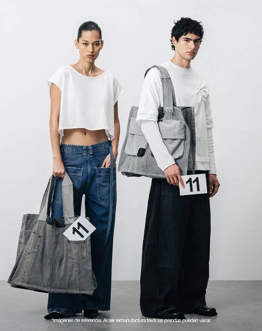 Tote bag denim maxi remanufacturado Gef x Alejandro Crocker mujer - Image 4