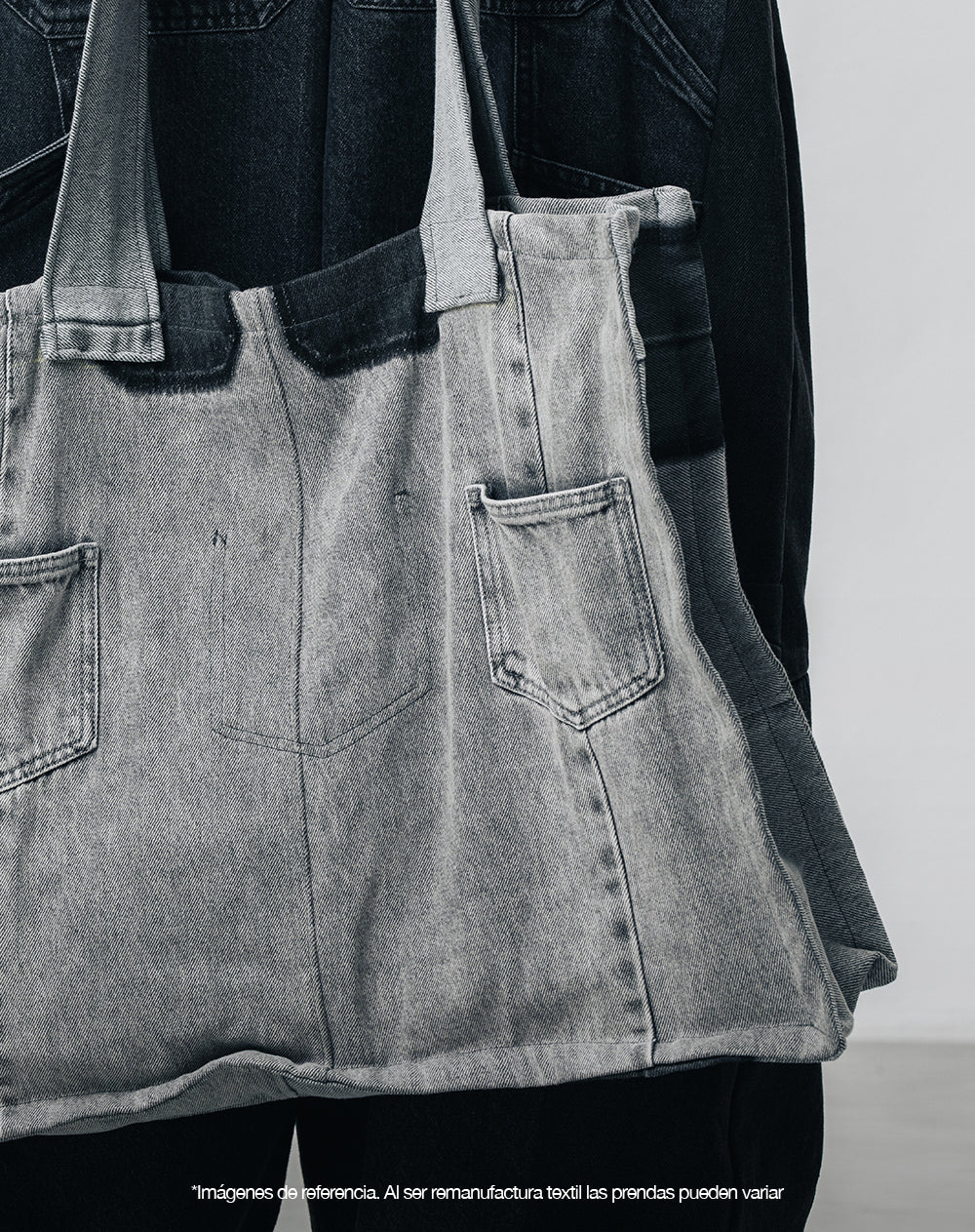 Tote bag denim maxi remanufacturado Gef x Alejandro Crocker mujer - Image 6