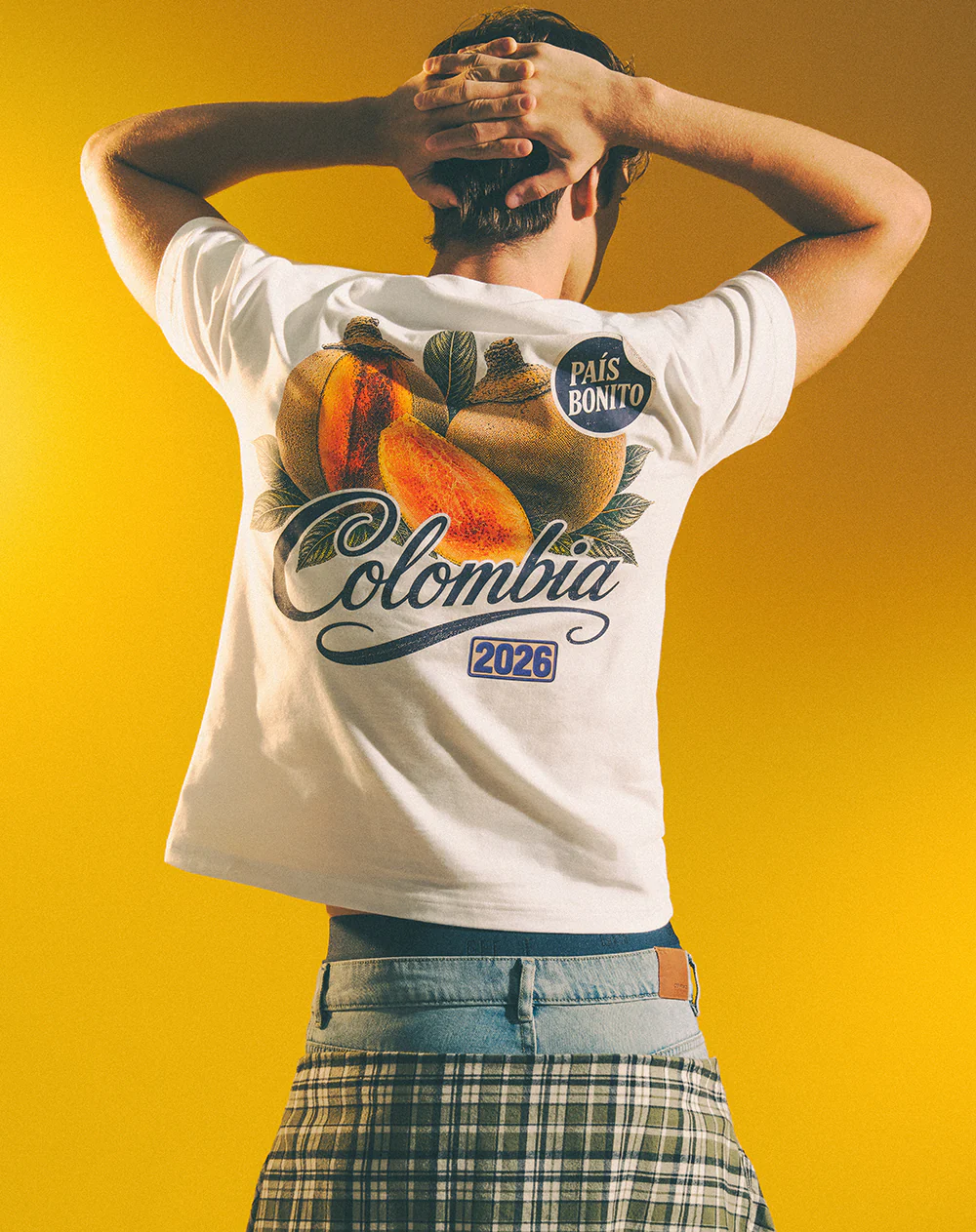 Camiseta Colombia país bonito blanca unisex hombre - Image 4