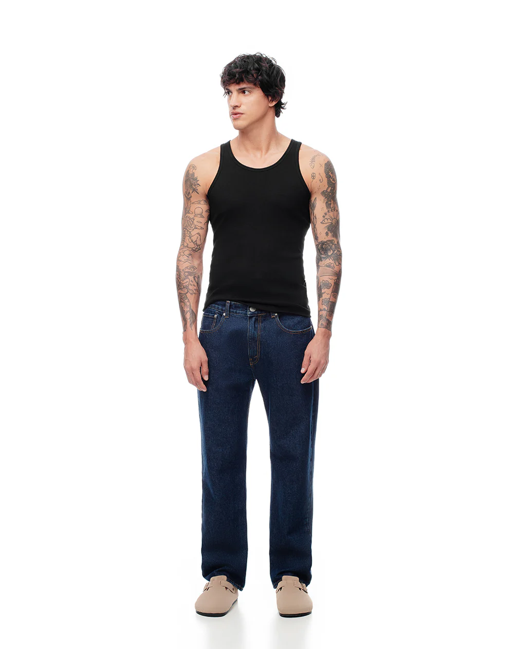 Camisilla slim algodón negra hombre - Image 6