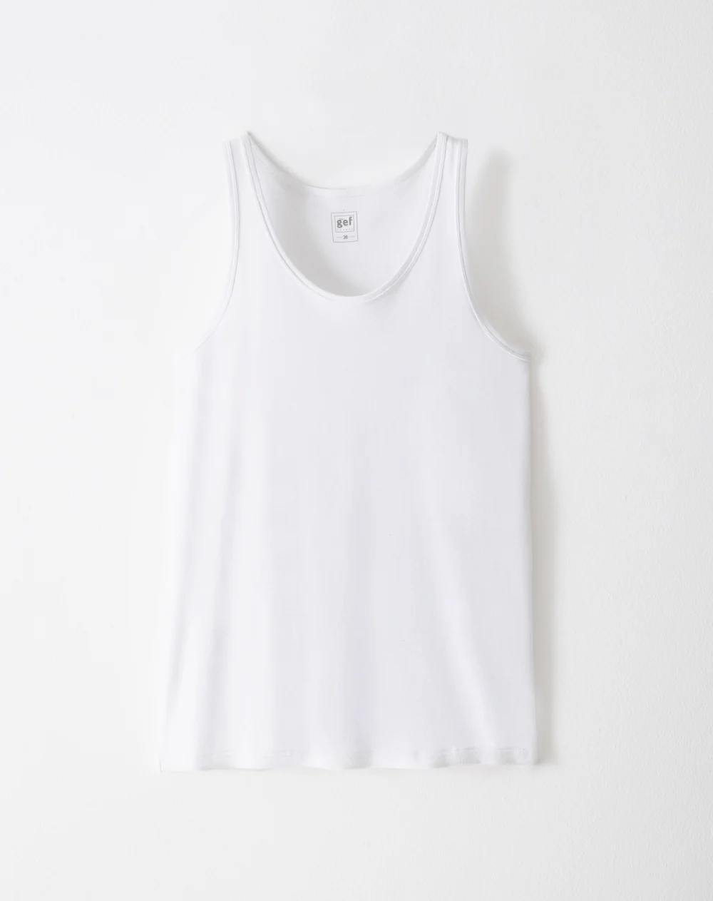Camisilla slim algodón blanca hombre