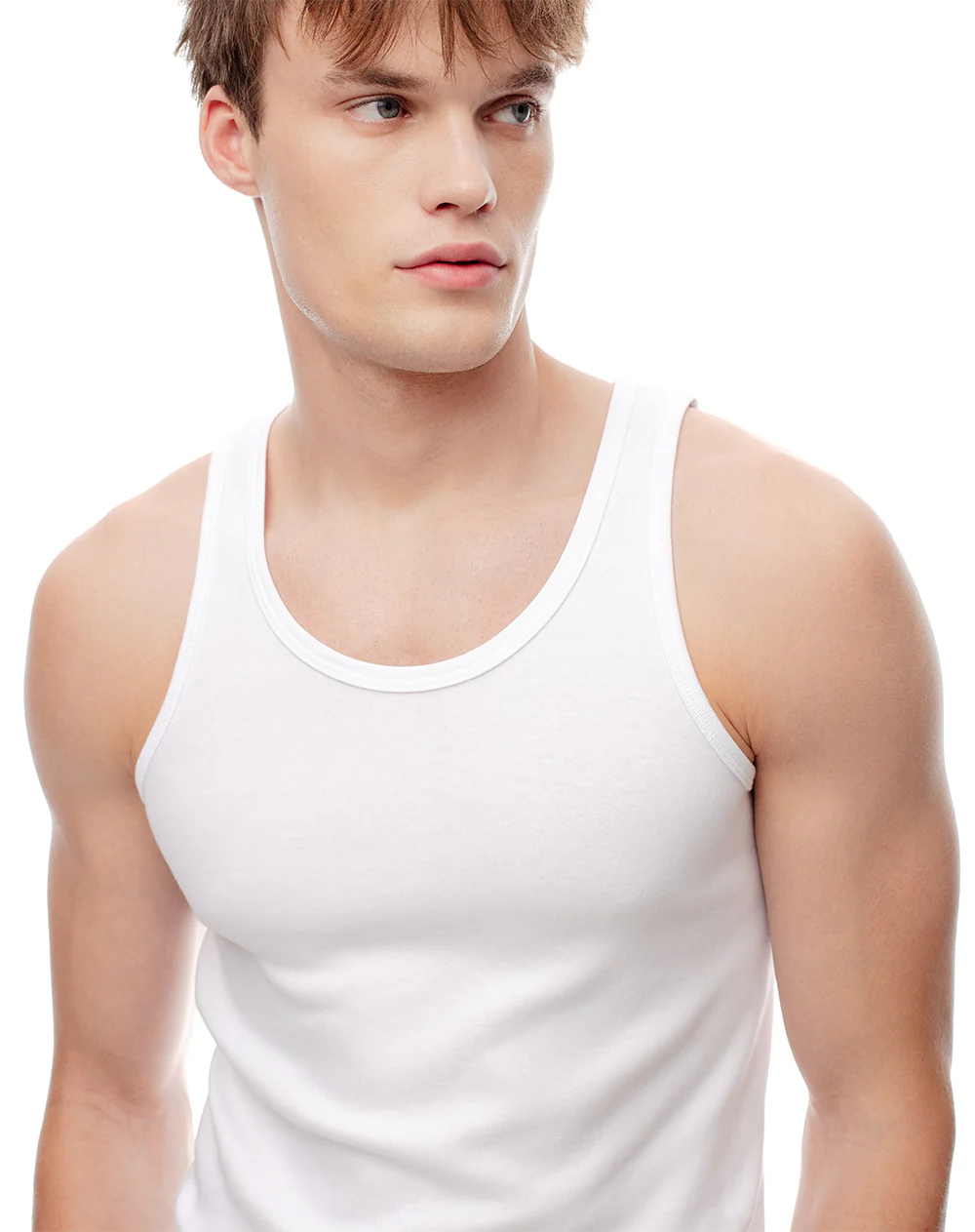 Camisilla slim algodón blanca hombre - Image 5